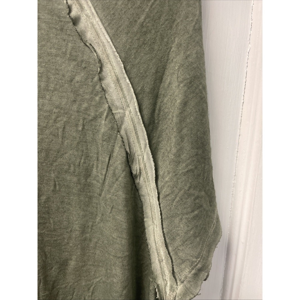 Zenana Outfitters Oversized S Moss Green Short Sleeve Raglan Tee Easily Fit 1X - Picture 4 of 12